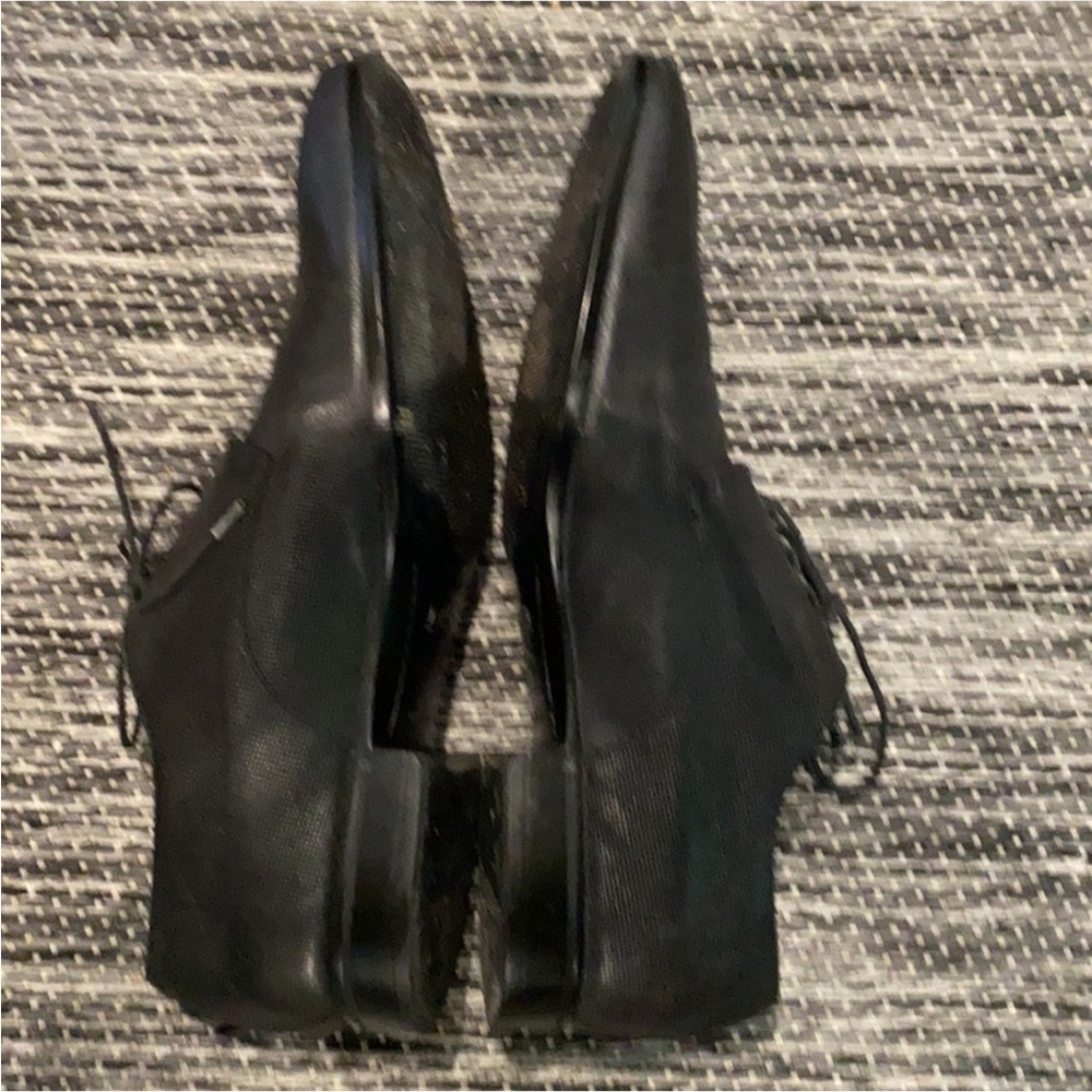 Authentic Boss Hugo Boss designer mens black leather lace up shoes sz 12 - Picture 9 of 15